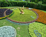 Geneva - the famous flower clock in Jardin Anglais